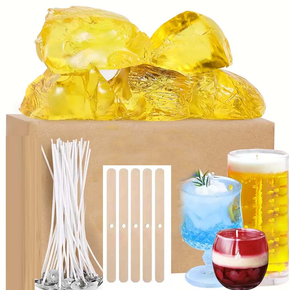 Candle Making Gel Wax - 200g Yellow Clear Gel Jelly Wax