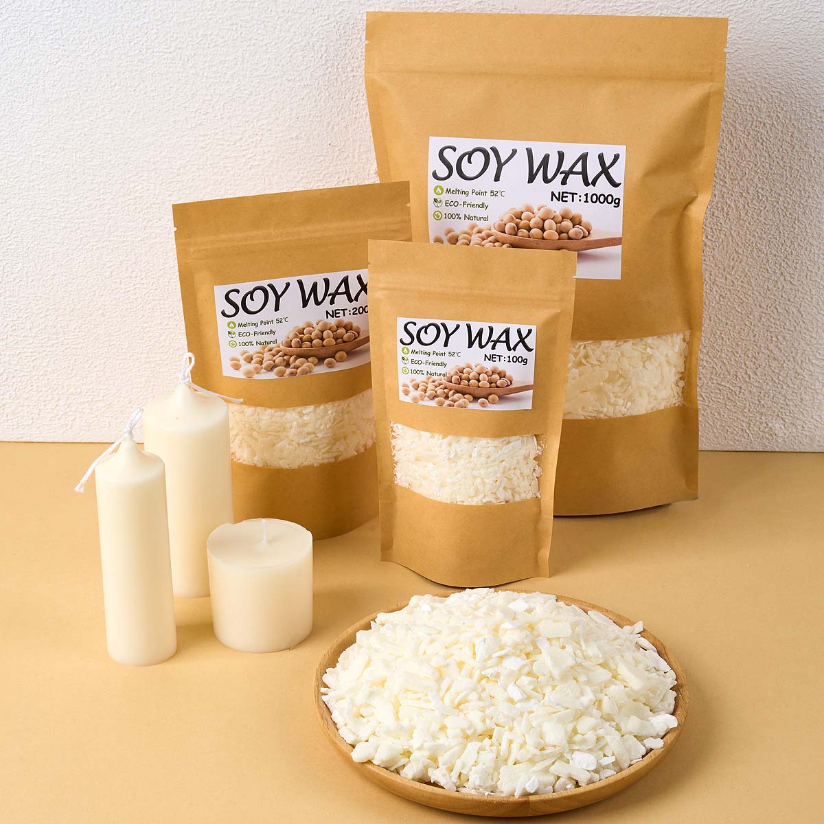 Candle Making Items - 1 Pounds Pure White Soy Wax