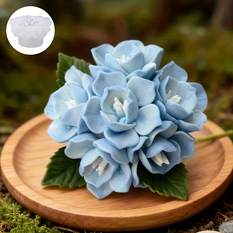 Candle Making Items - 1 Hydrangea Candle Silicone Mold，Suitable for