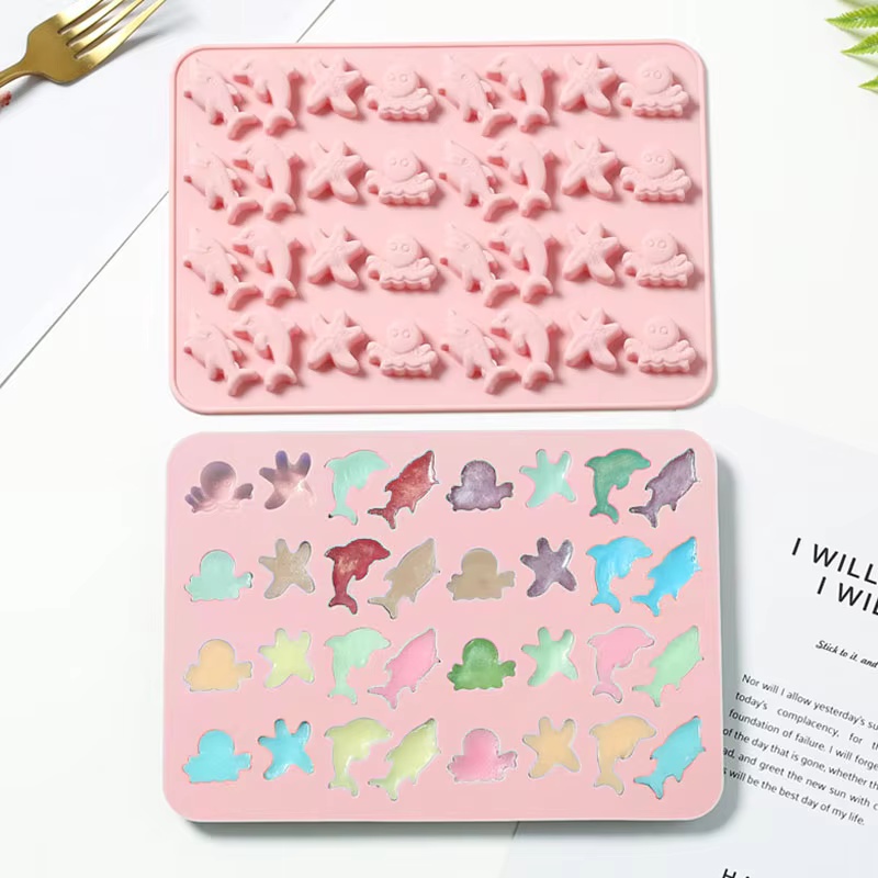 Candle Making Items - Seabed Creature Chocolate Silicone Mold Dolphin