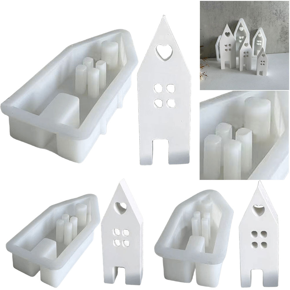 Candle Making Gel Wax - Silicone Molds Casting Moulds Houses Candle