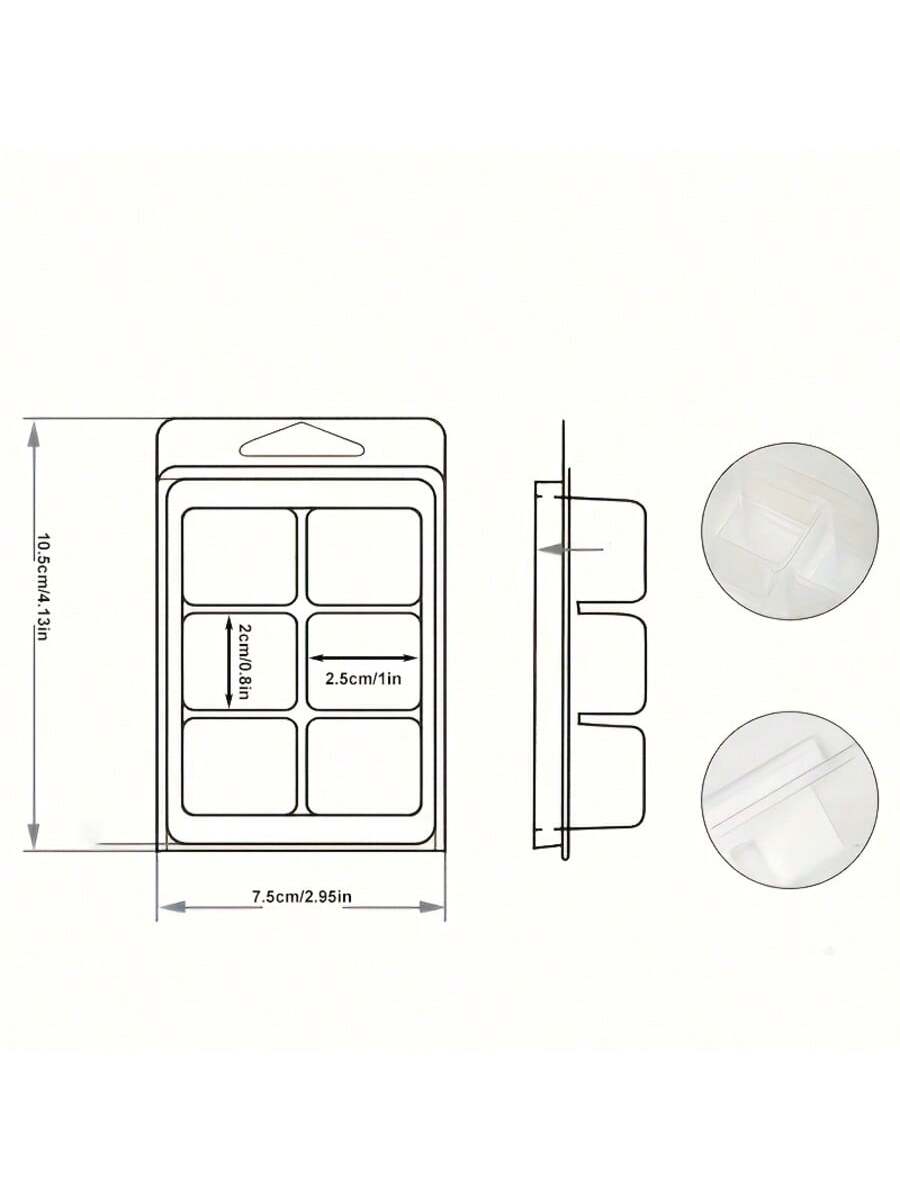 12/24 Pieces Rectangular 6-Hol - đánh giá và giá Candle Making Gel Wax