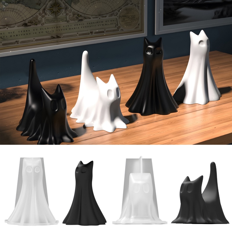 Ghost Cat Halloween Desktop Or - đánh giá và giá Candle Making Items
