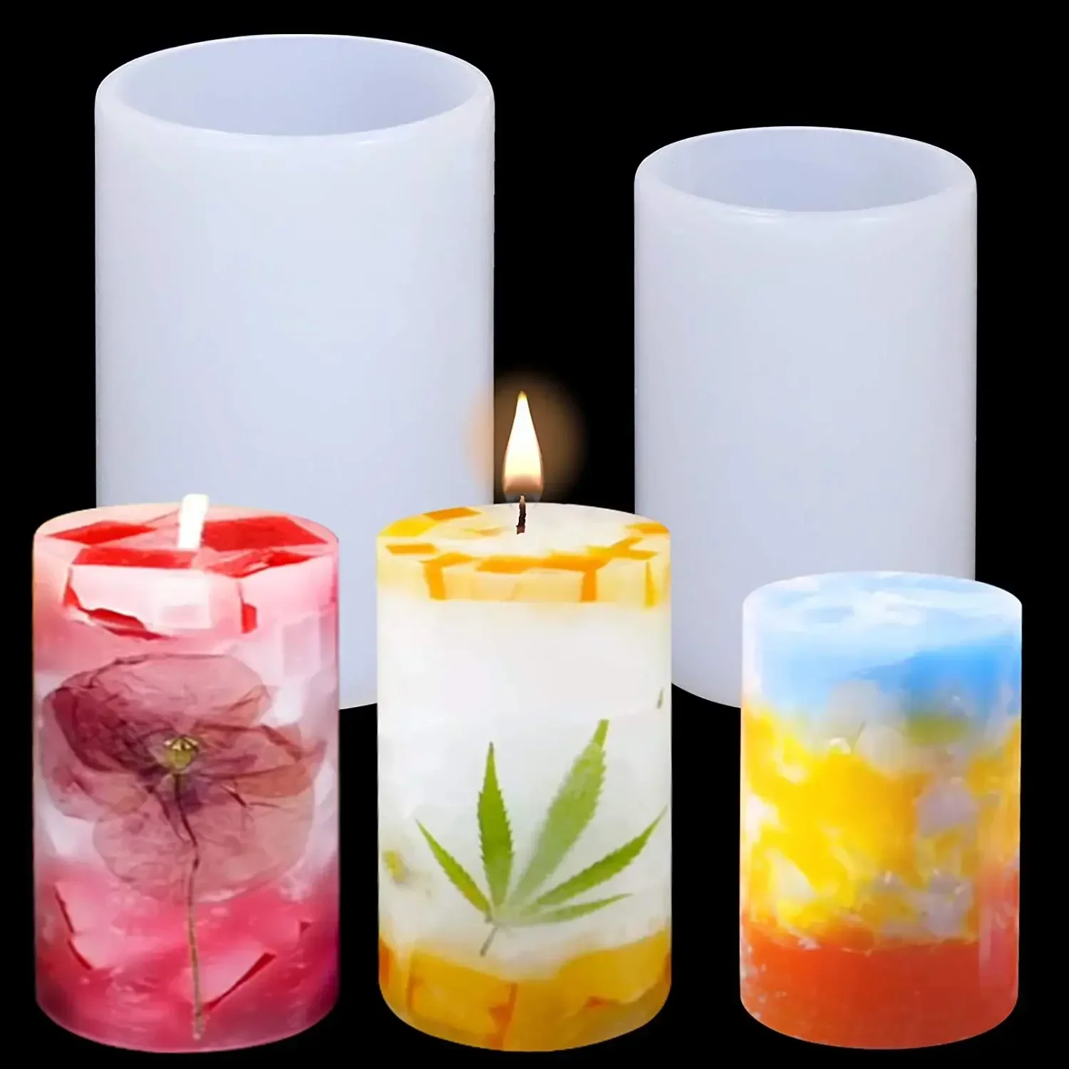 3D Cylinder Shape Candle Silic - đánh giá và giá Candle Making Gel Wax