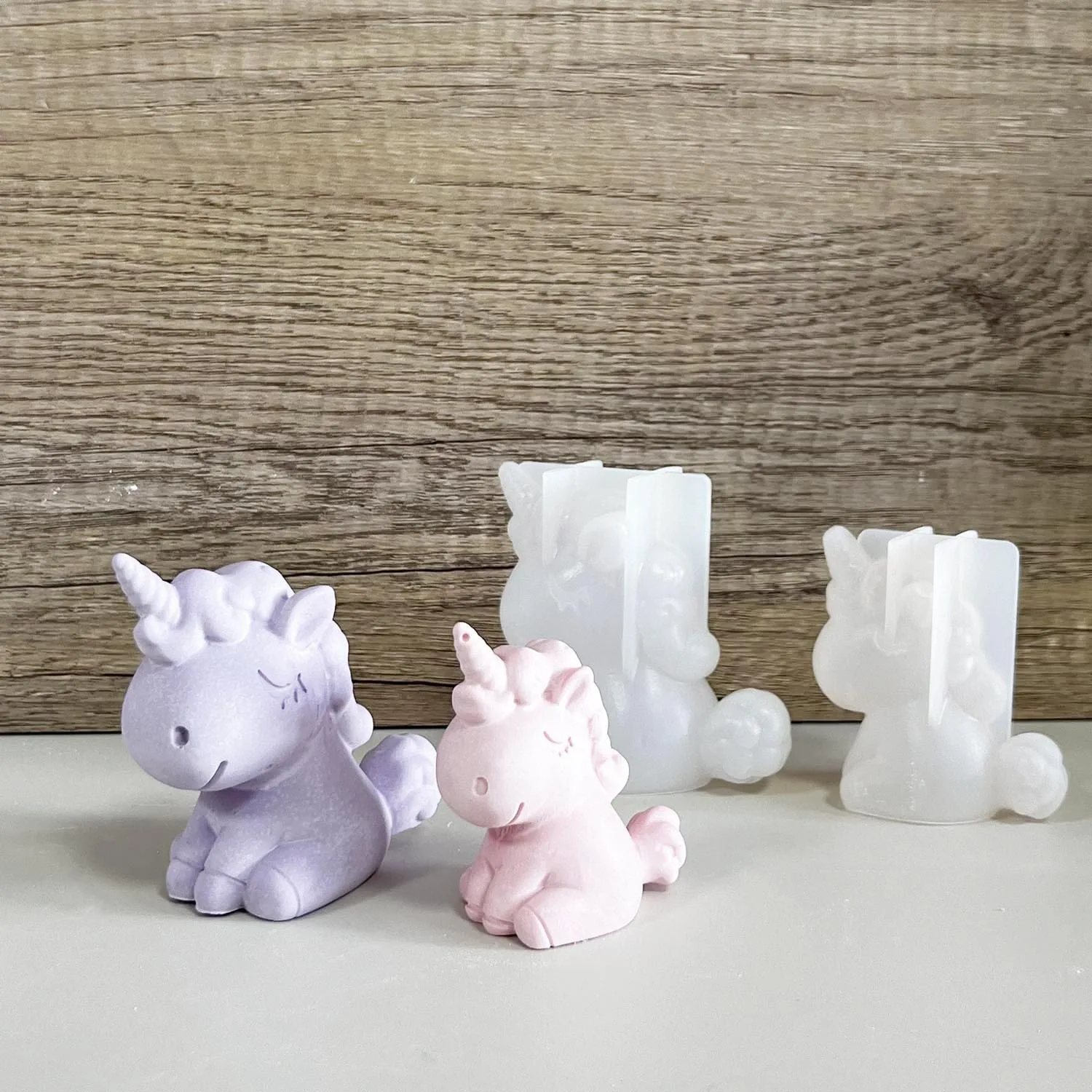 3D Geometric Silicone Unicorn  - đánh giá và giá Candle Making Items