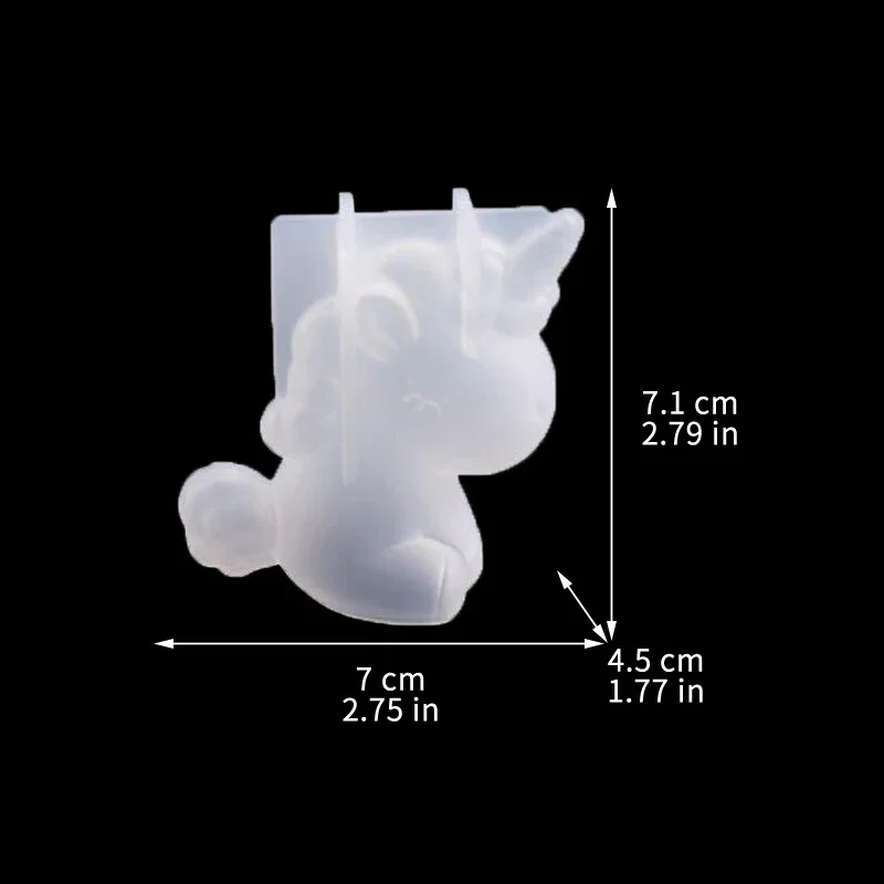 3D Geometric Silicone Unicorn  - đánh giá và giá Candle Making Items