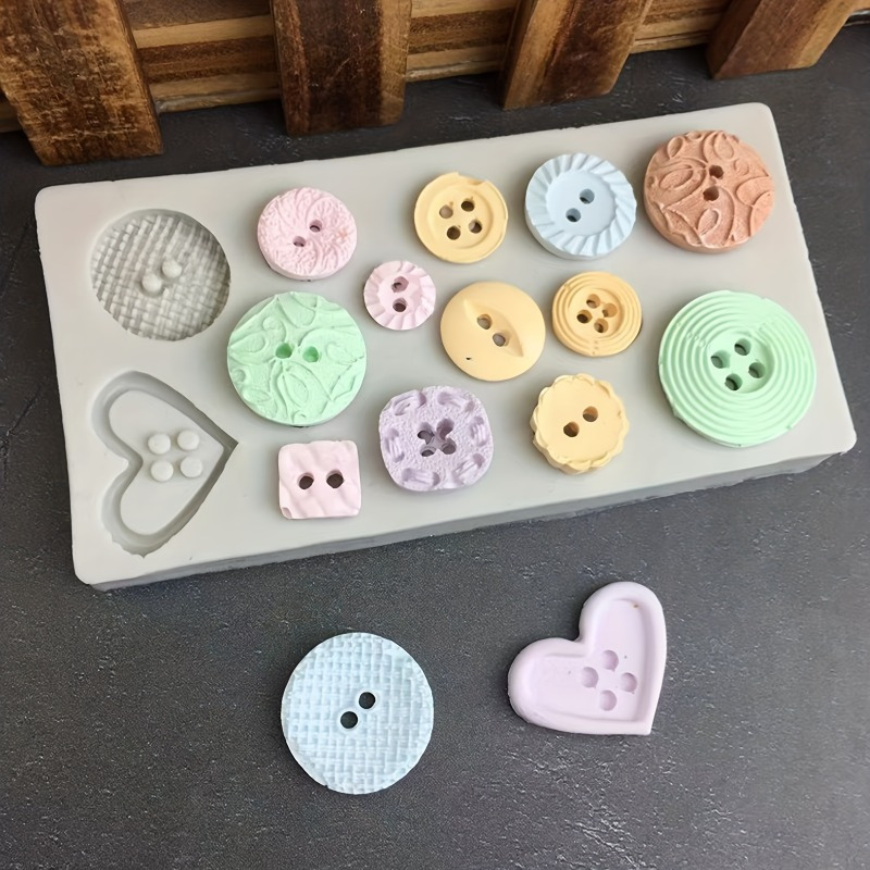 Buttons Shape Silicone Mold Si - đánh giá và giá Candle Making Items