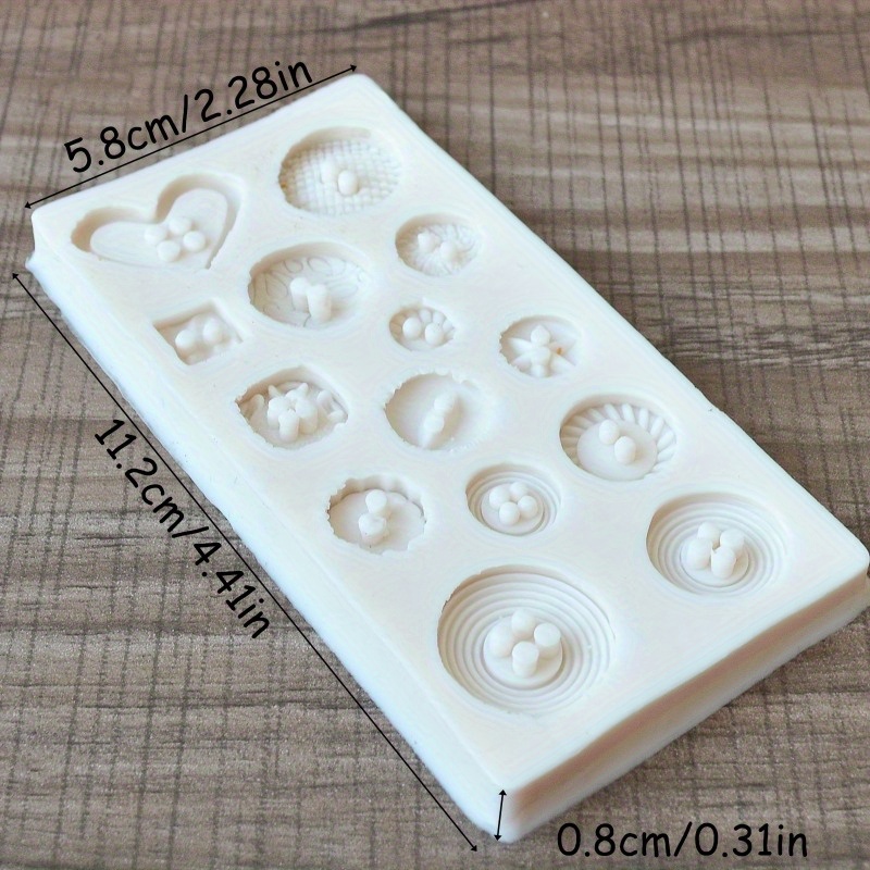 Buttons Shape Silicone Mold Si - đánh giá và giá Candle Making Items