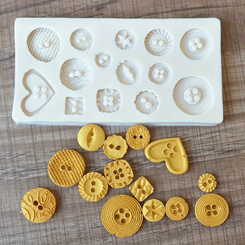 Buttons Shape Silicone Mold Si - đánh giá và giá Candle Making Items