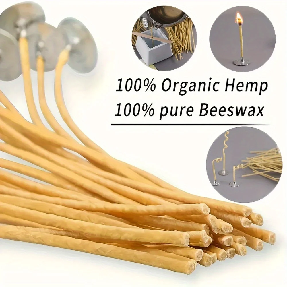 Candle Wicks 50 PCS 8 Inch Hem - đánh giá và giá Candle Making Workshop