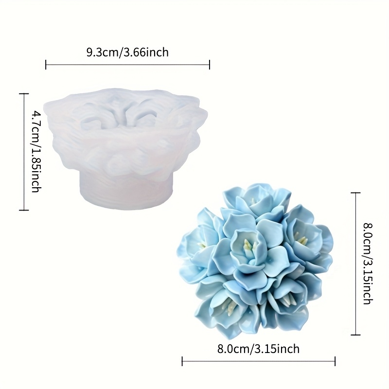 1 Hydrangea Candle Silicone Mo - đánh giá và giá Candle Making Items