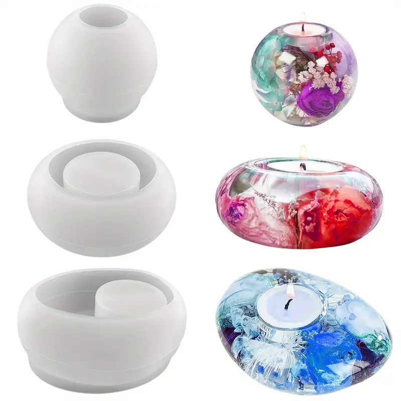 Tealight Candle Holder Resin S - đánh giá và giá Candle Making Items