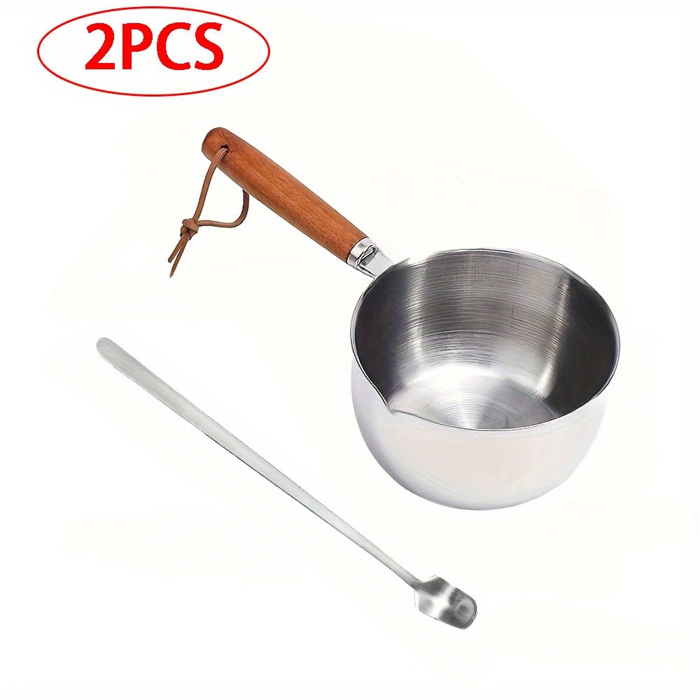 2PCS/SET Wood Handle Wax Melti - đánh giá và giá Candle Making Workshop