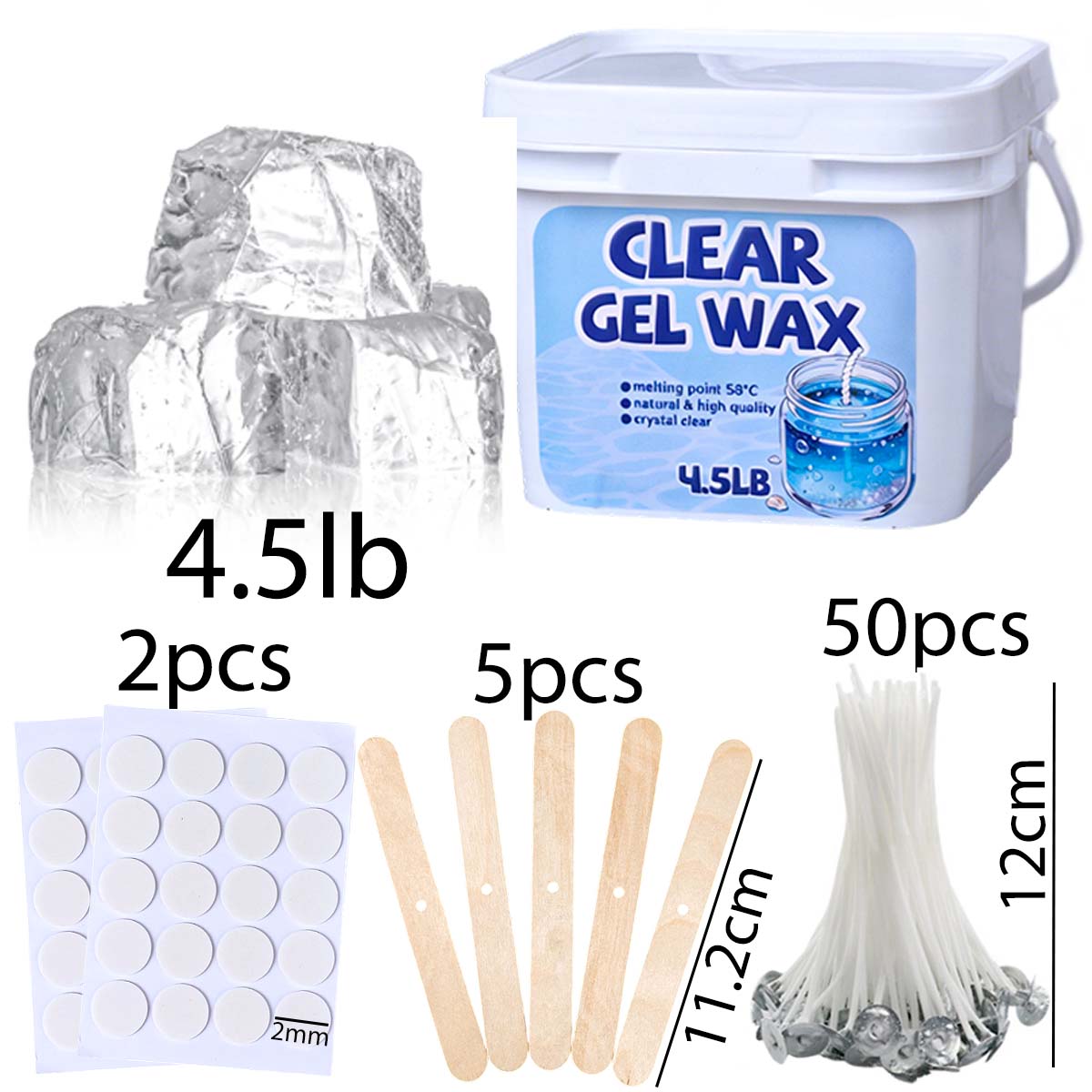 4.5LB Bulk Clear Jelly Wax Kit - đánh giá và giá Candle Making Gel Wax