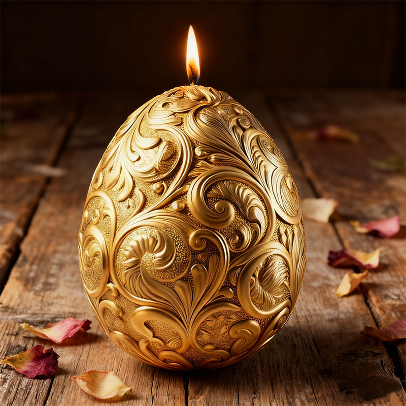 Gilded Baroque Easter Egg Cand - đánh giá và giá Candle Making Workshop